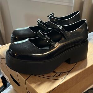Melissa Black Chunky Platform Shoes